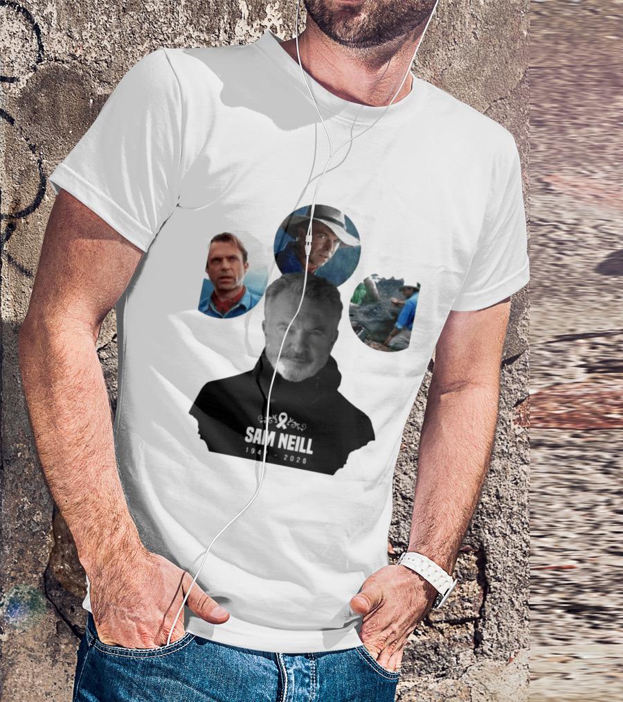 Sam Neill 1947 2026 Jurassic T-Shirt