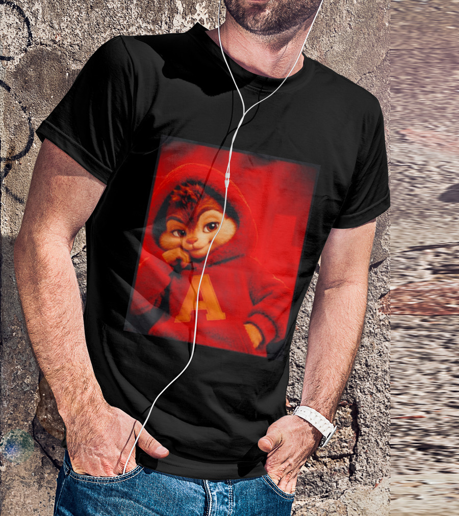 Alvin And The Chipmunks Red A Letter T-Shirt