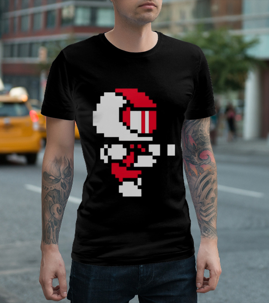 Arcade Pixel Racing Driver Fast Track Helmet Retro Game T-Shirt