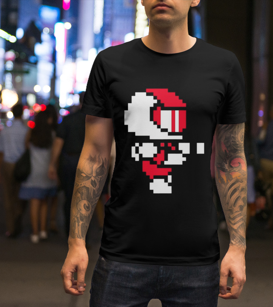 Arcade Pixel Racing Driver Fast Track Helmet Retro Game T-Shirt