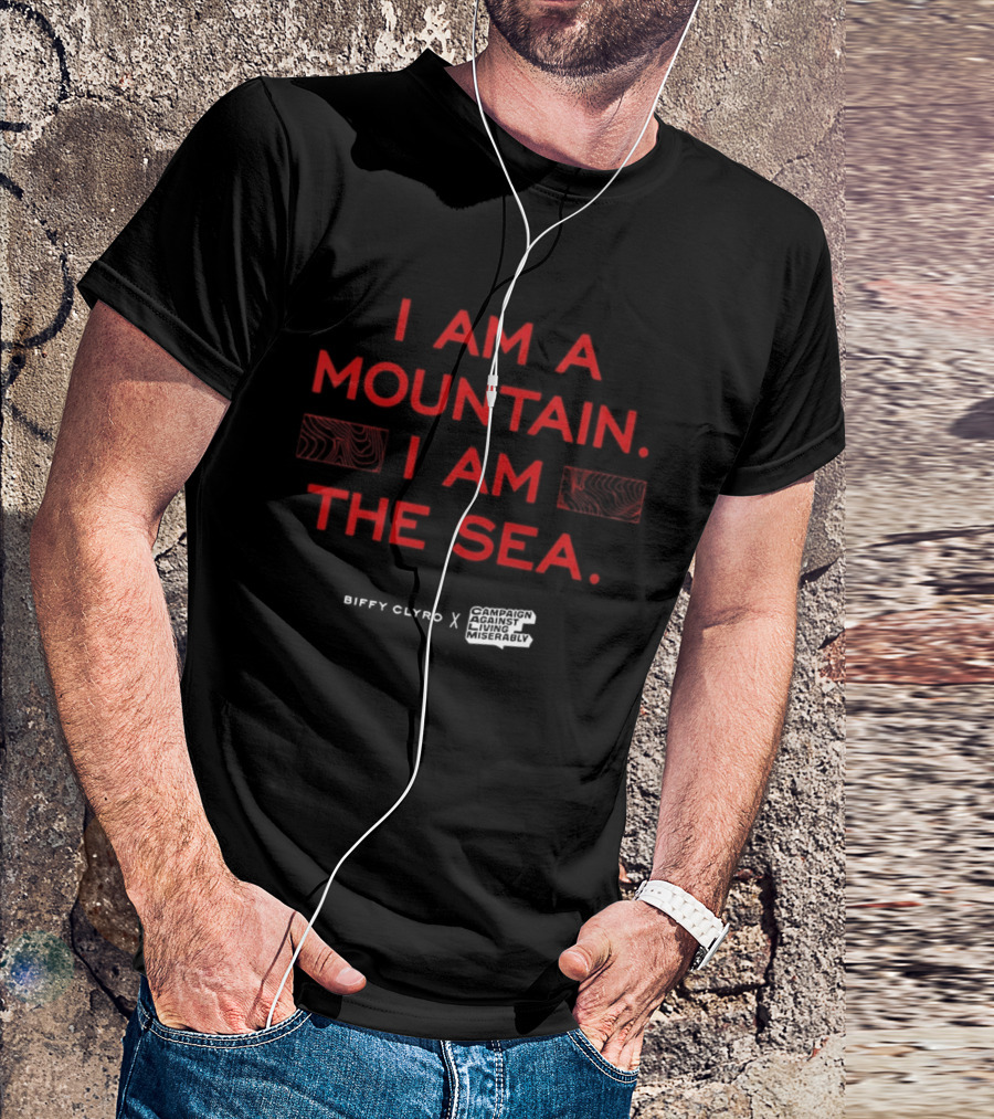 Biffy Clyro I Am A Mountain I Am The Sea CALM Lifelines Collaboration T-Shirt