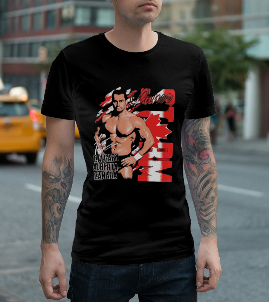 Lance Storm Calgary Alberta Canada Wrestling Icon Red Maple Leaf T-Shirt