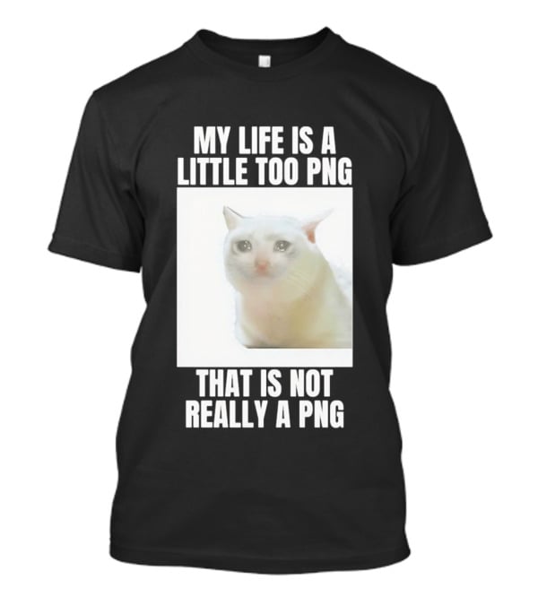 My Life Is A Little Too PNG That Is Not Really A PNG Cat Meme T-Shirt