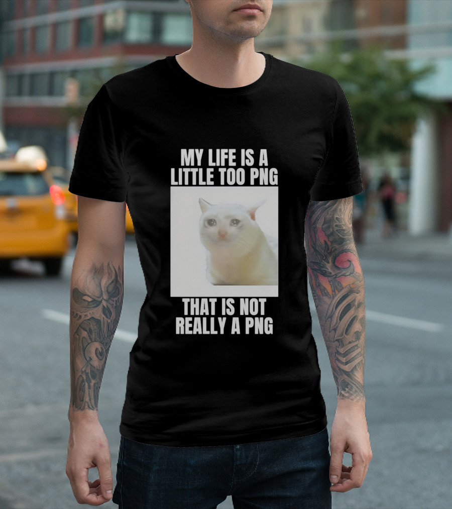 My Life Is A Little Too PNG That Is Not Really A PNG Cat Meme T-Shirt