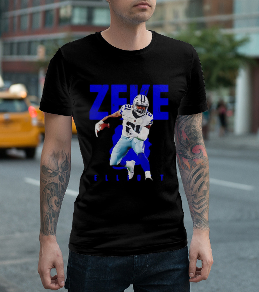 Dallas Cowboys Ezekiel Elliott Running Zeke 21 T-Shirt