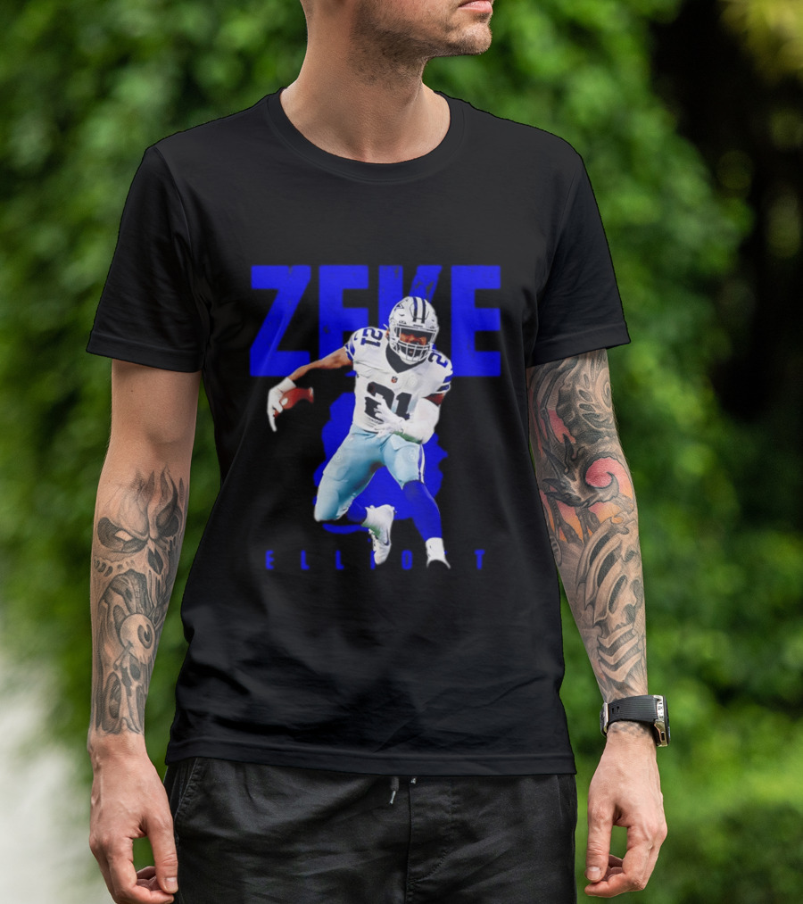 Dallas Cowboys Ezekiel Elliott Running Zeke 21 T-Shirt