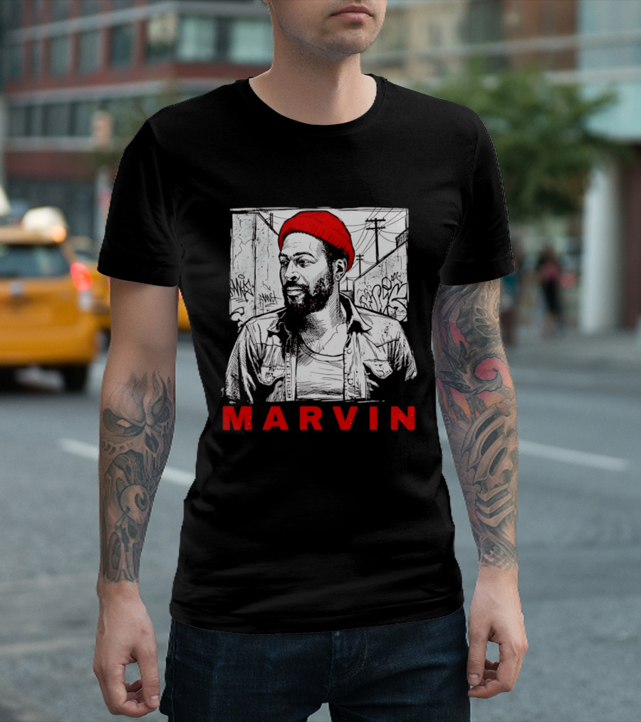 Marvin Gaye Urban Graffiti Style R&B Legend T-Shirt
