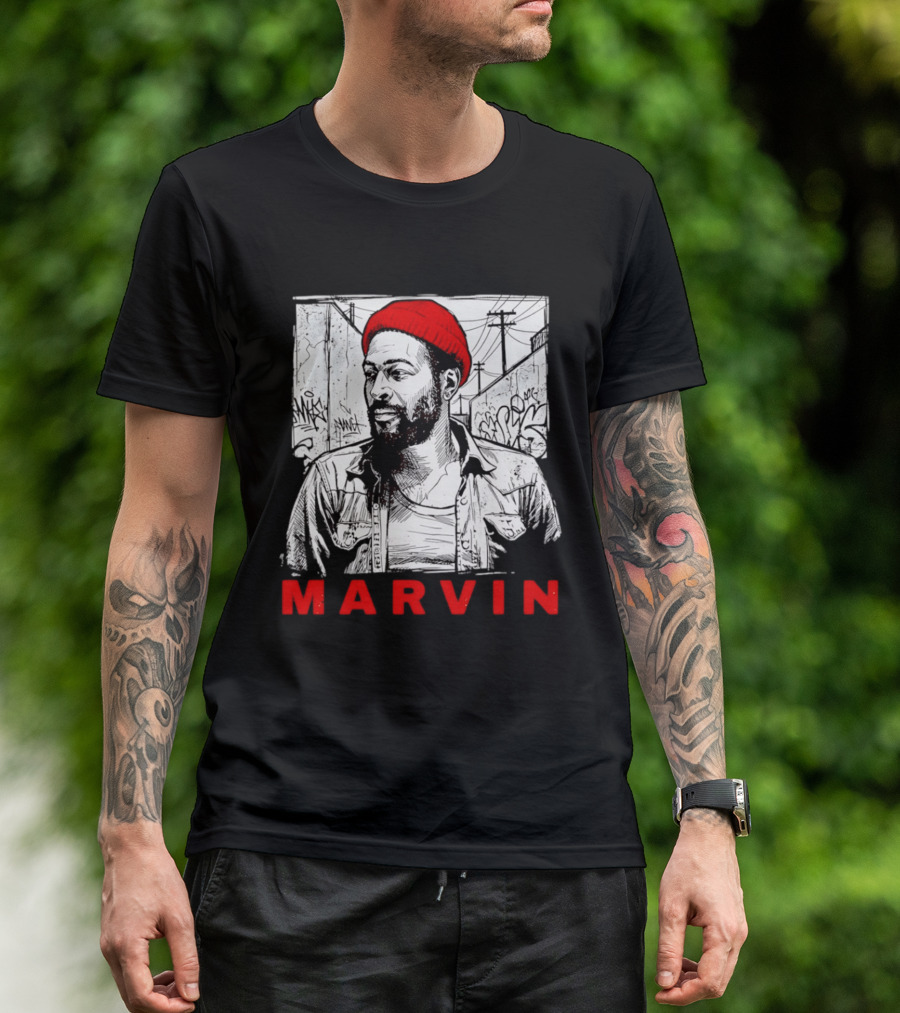 Marvin Gaye Urban Graffiti Style R&B Legend T-Shirt