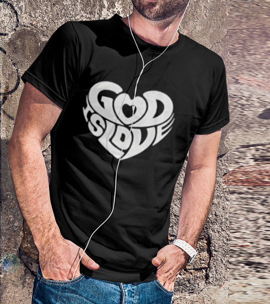 God Is Love Heart Shape T-Shirt