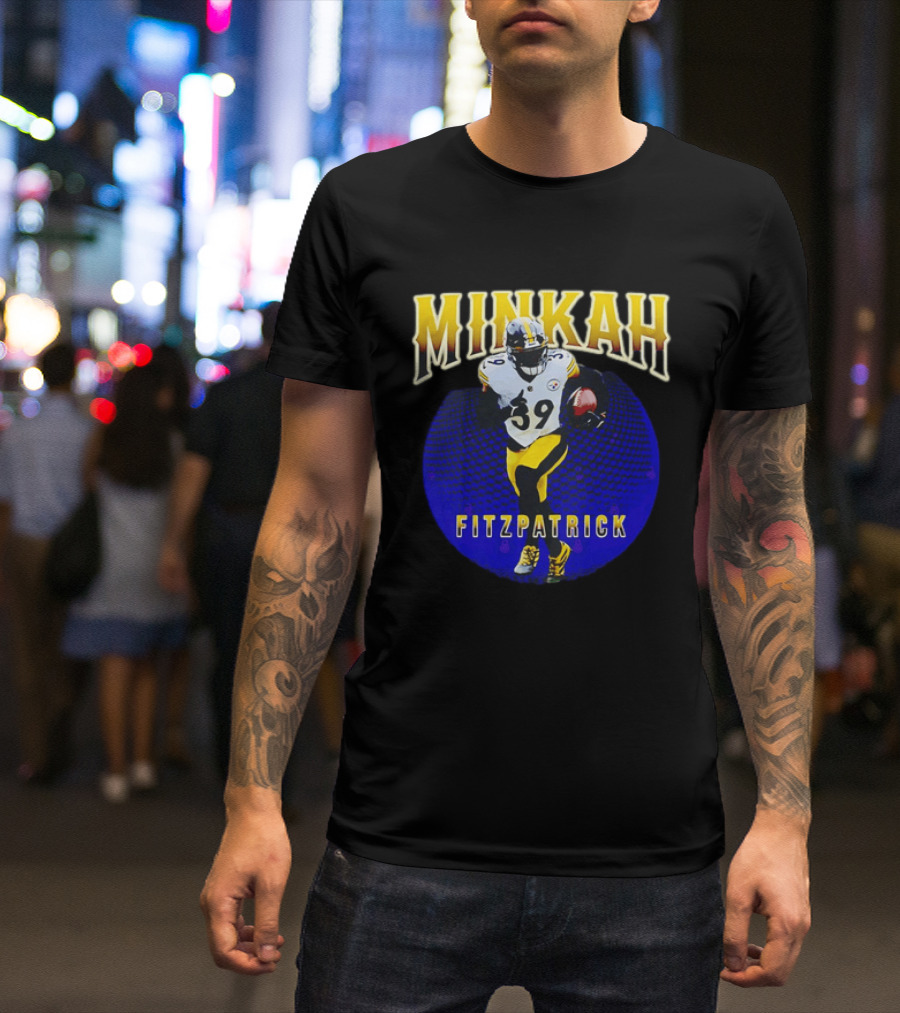 Minkah Fitzpatrick Steelers Number 39 Running Football T-Shirt