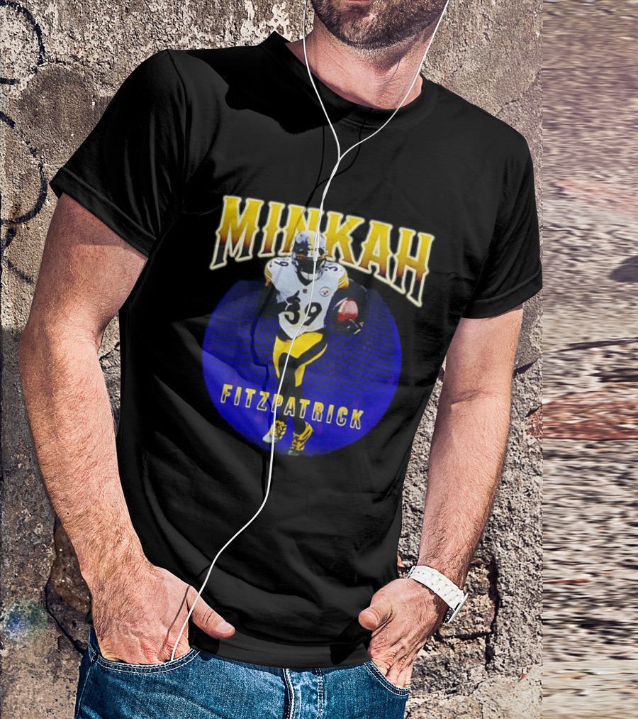 Minkah Fitzpatrick Steelers Number 39 Running Football T-Shirt