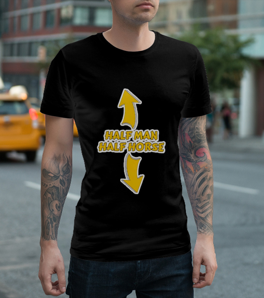 Half Man Half Horse Centaur Mythology Yellow Arrows T-Shirt