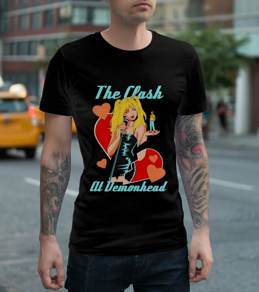 The Clash At Demonhead Scott Pilgrim Band Heart T-Shirt
