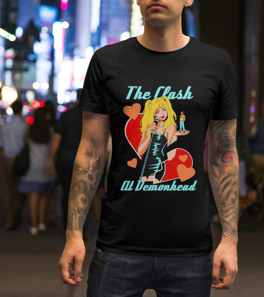 The Clash At Demonhead Scott Pilgrim Band Heart T-Shirt