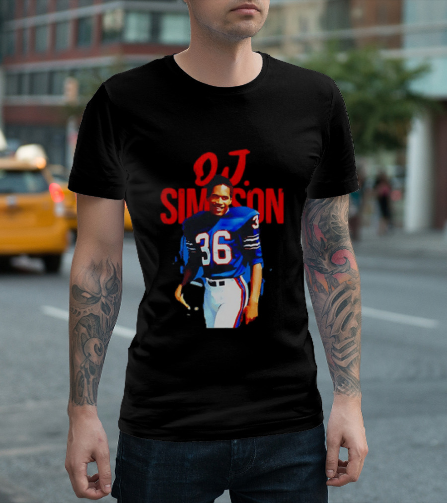 O.J. Simpson 36 Buffalo Bills Football Player T-Shirt