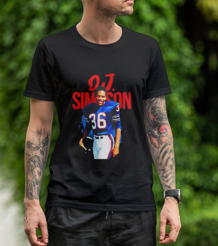 O.J. Simpson 36 Buffalo Bills Football Player T-Shirt