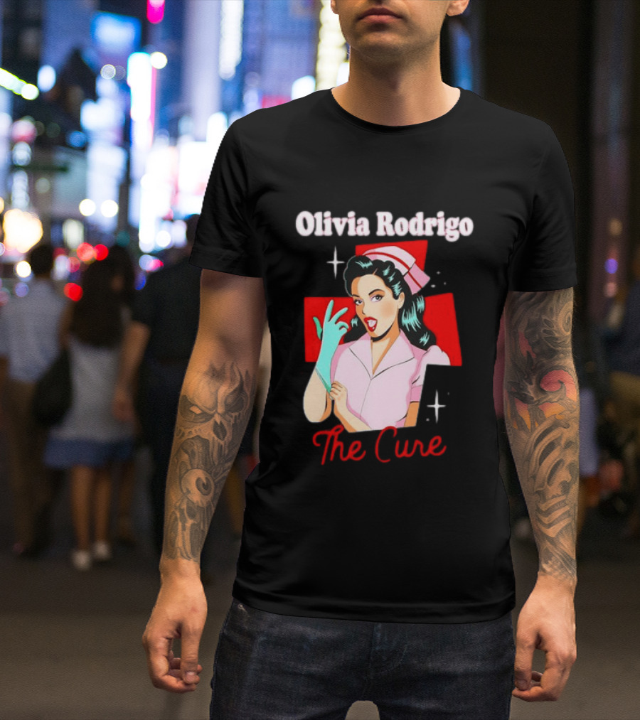Olivia Rodrigo The Cure Pop Art Style Retro Nurse T-Shirt