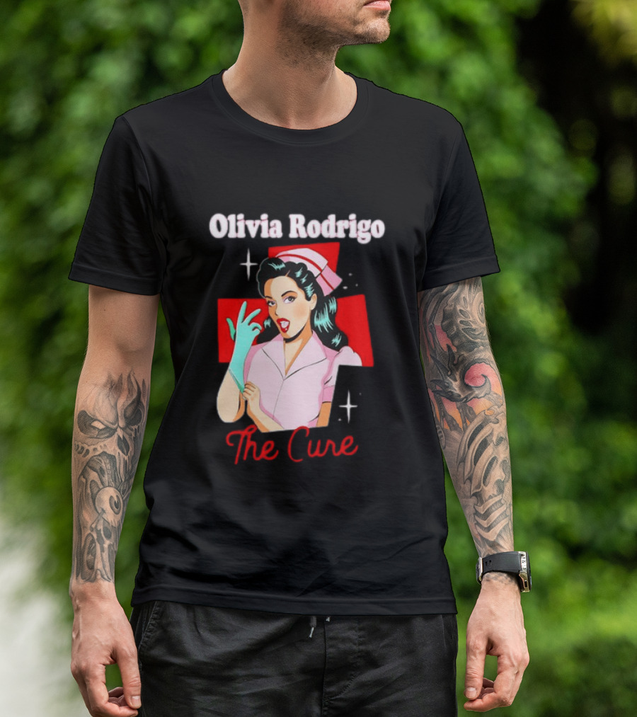 Olivia Rodrigo The Cure Pop Art Style Retro Nurse T-Shirt