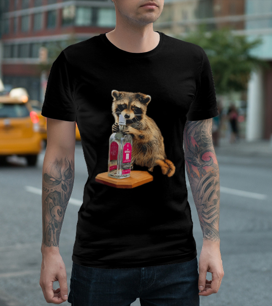 Erling Haaland Whiskey Raccoon Humor T-Shirt