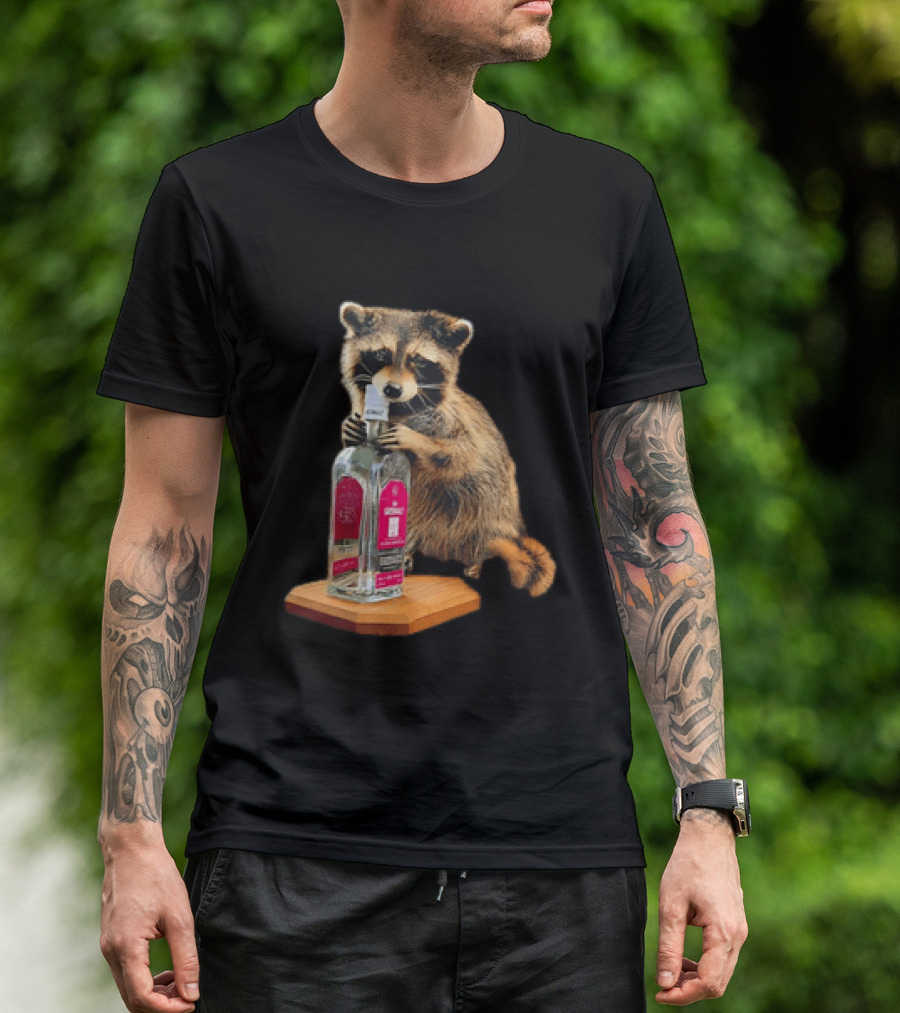 Erling Haaland Whiskey Raccoon Humor T-Shirt
