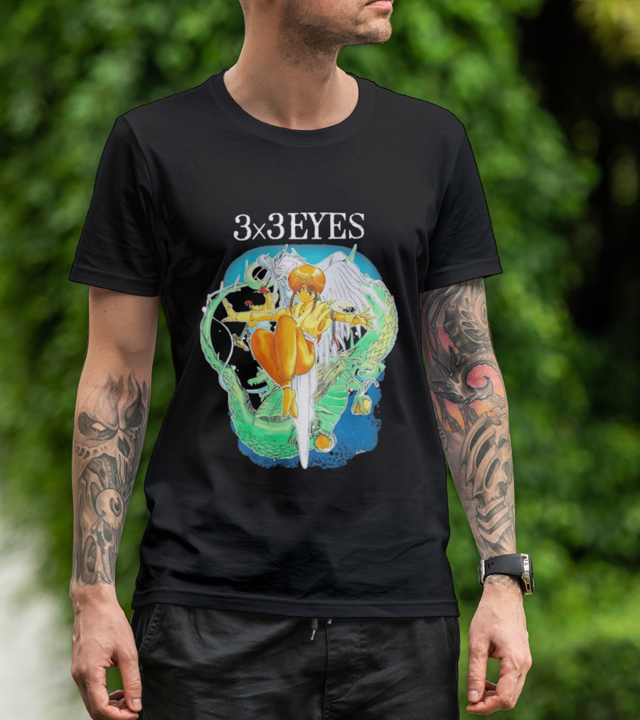 3×3 EYES Pai And Yakumo Winged Warrior Combat Scene T-Shirt