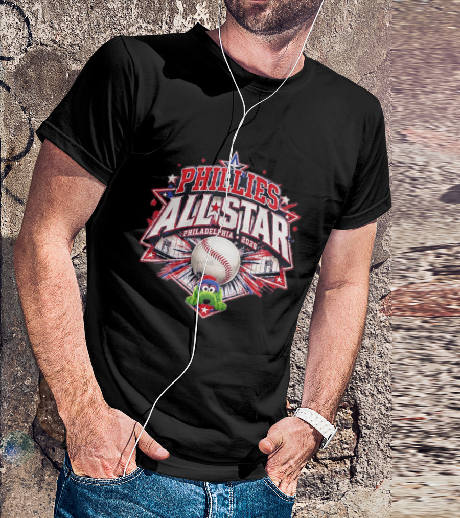 Phillies All Star Philadelphia 2026 Gritty Baseball Event Promo T-Shirt