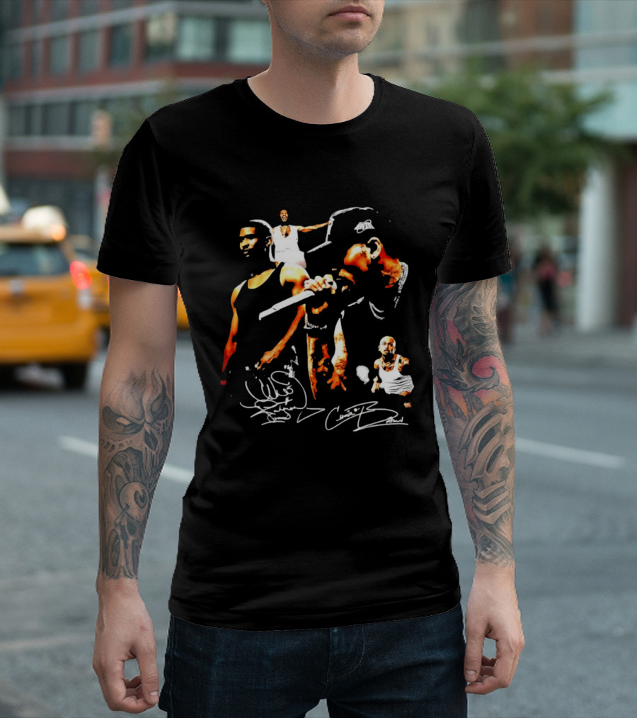 Usher Chris Brown Signature Collage T-Shirt