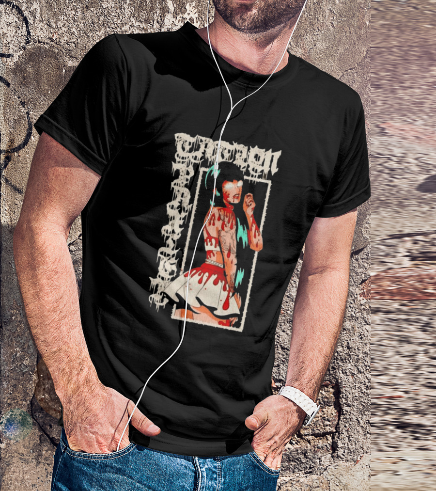 Vampen Anime Girl Horror Aesthetic Gore Dripping Gothic T-Shirt