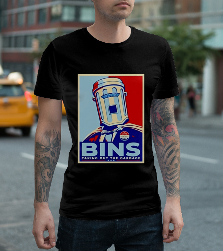 Binface Bins Hope Vote 2024 Taking Out The Garbage T-Shirt