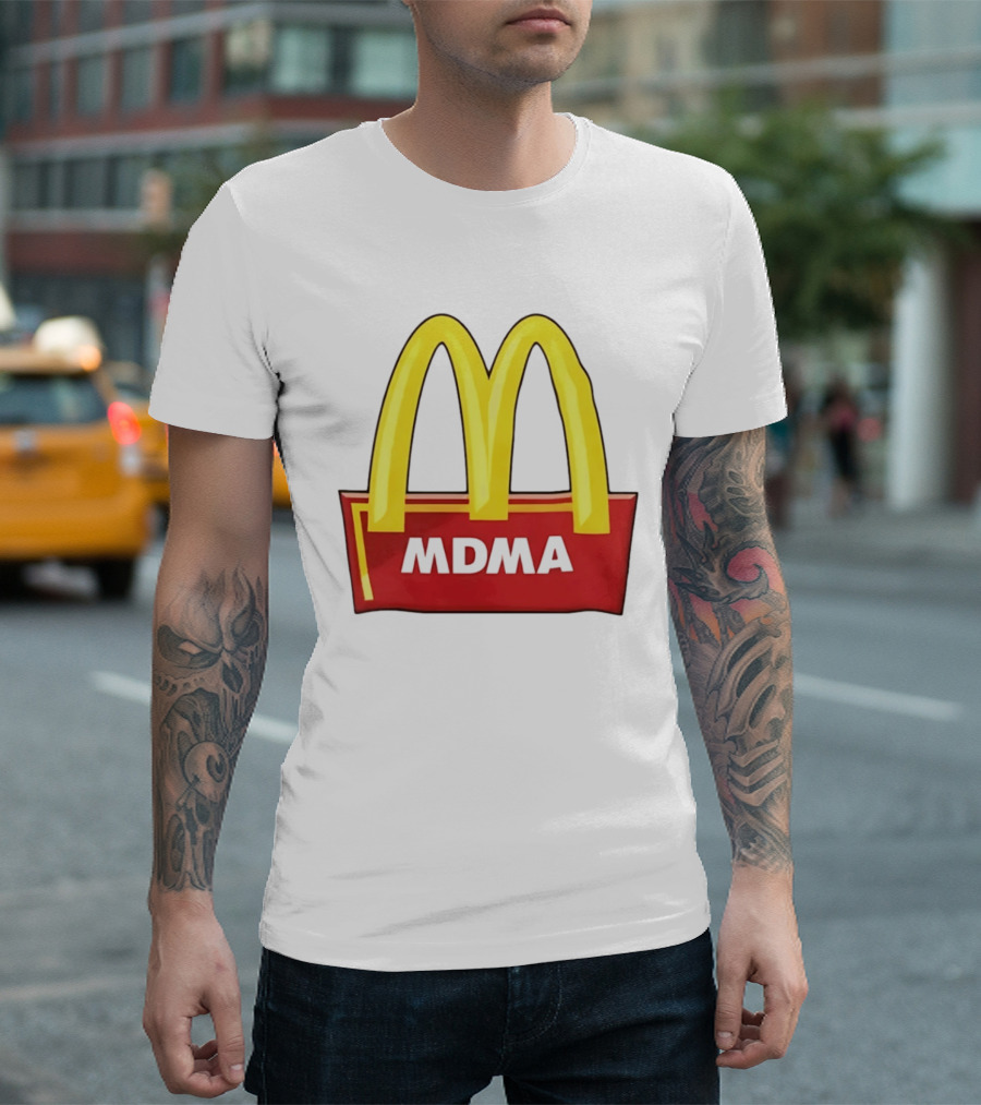 MDMA McDonald's Parody Golden Arches T-Shirt