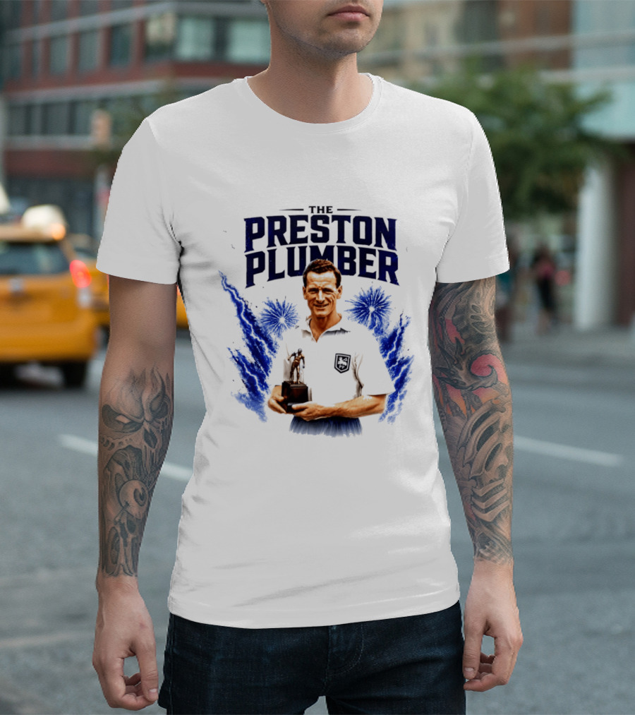 The Preston Plumber Tom Finney Football Legend T-Shirt