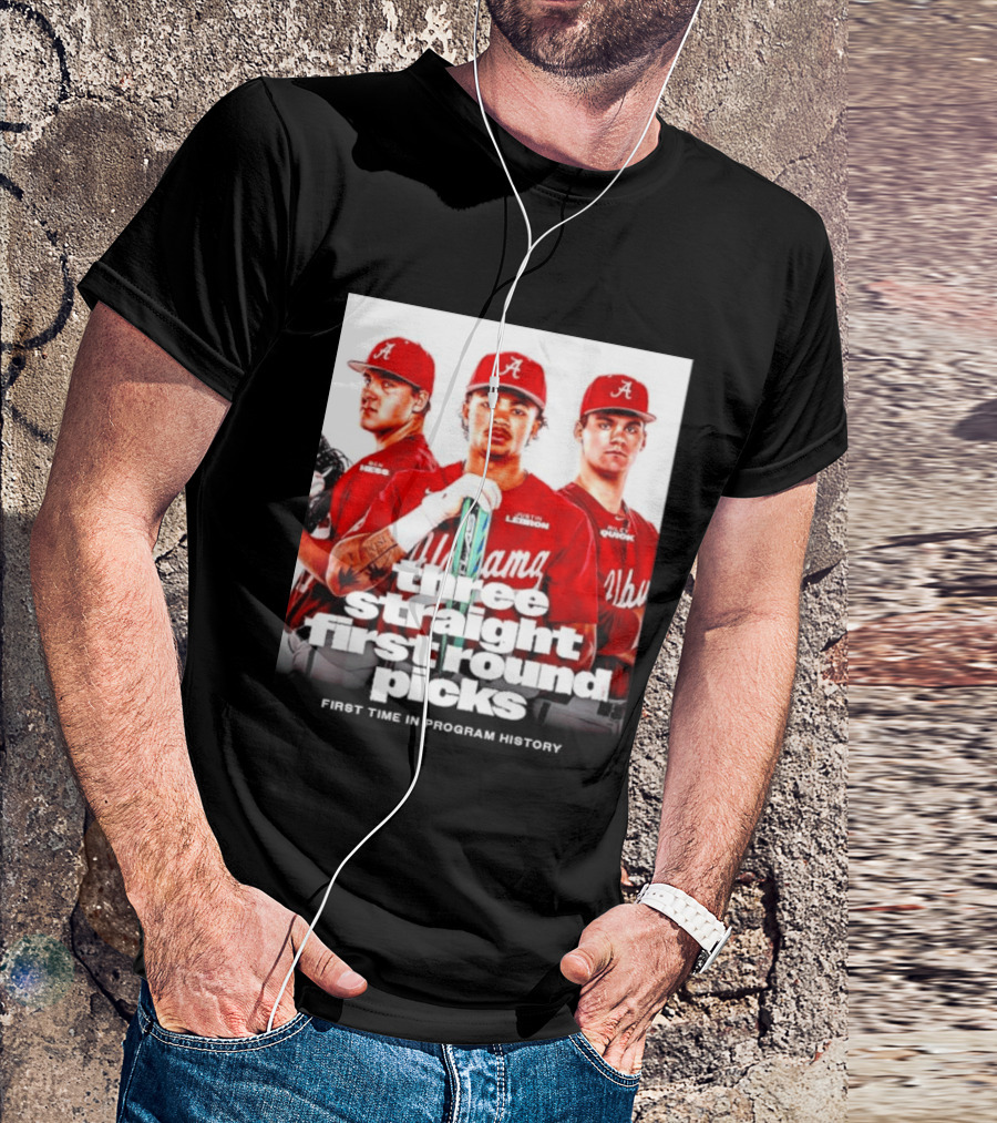 Ben Hess Justin Lebron Riley Quick Alabama Three Straight First Round Picks First Time In Program History T-Shirt