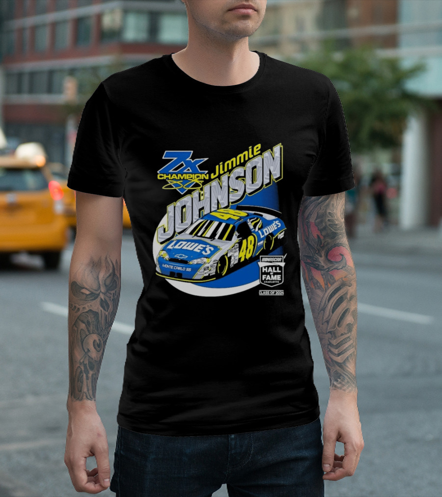Jimmie Johnson 7X Champion Lowe's 48 NASCAR Hall Of Fame Class Of 2024 T-Shirt