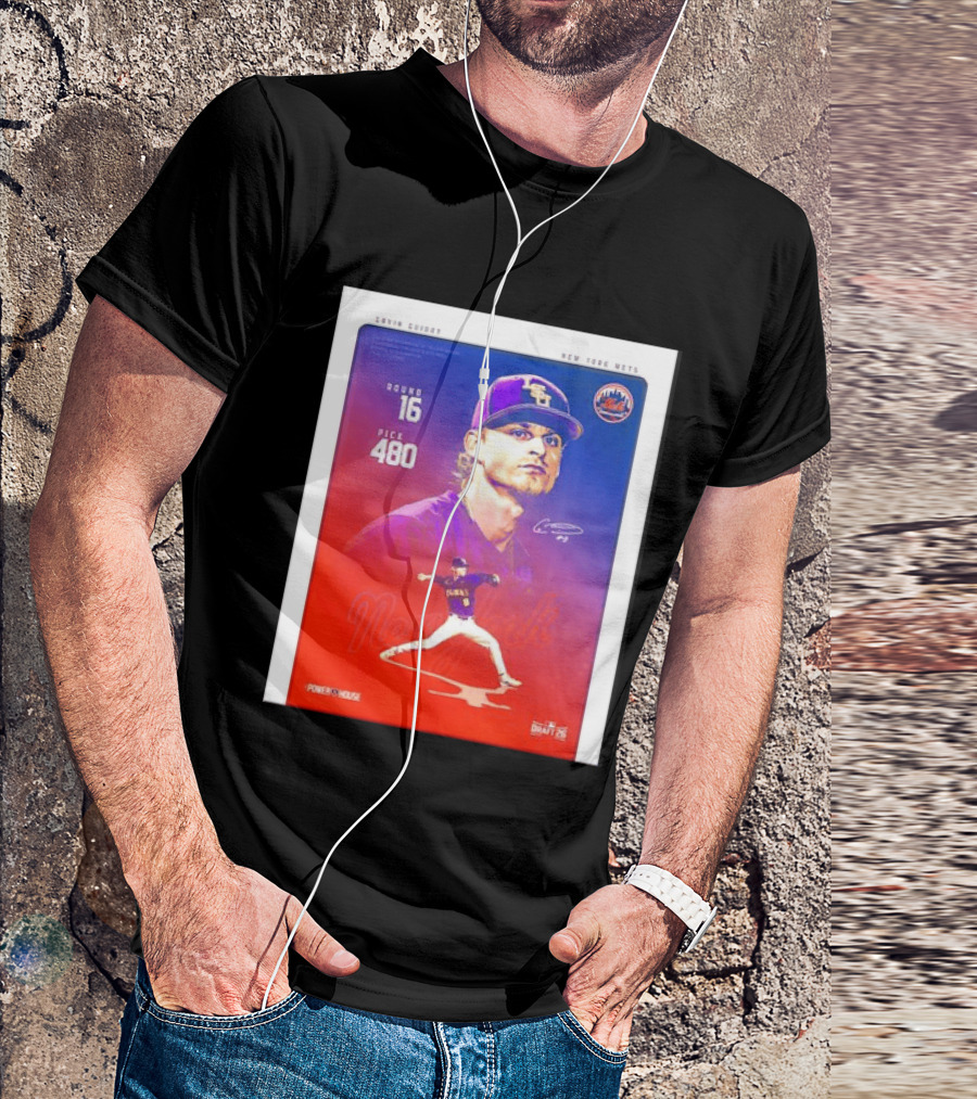 Gavin Guidry New York Mets Round 16 Pick 480 Draft 26 T-Shirt