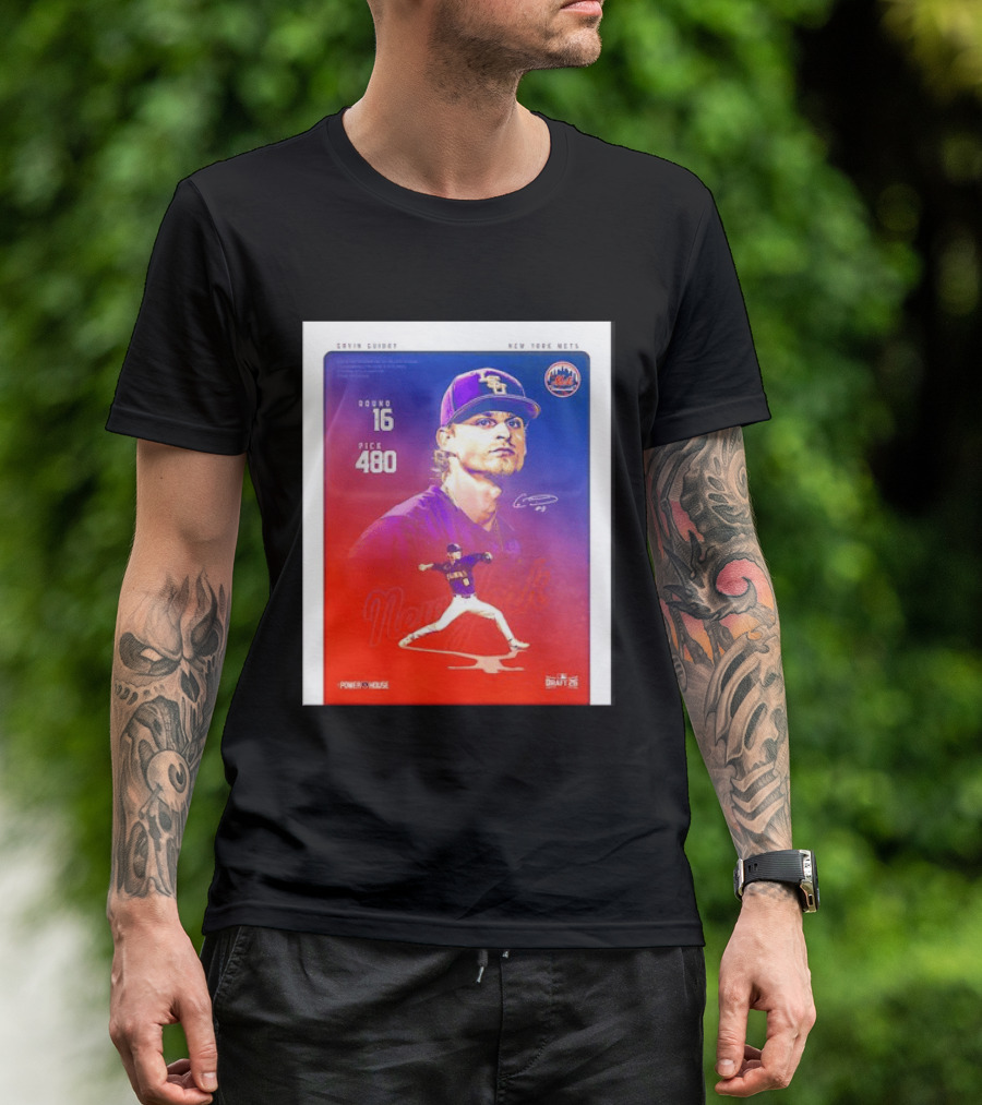 Gavin Guidry New York Mets Round 16 Pick 480 Draft 26 T-Shirt