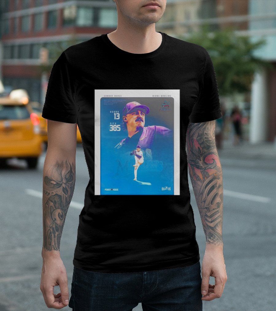 Connor Benge Miami Marlins Round 13 Pick 385 Draft 26 T-Shirt