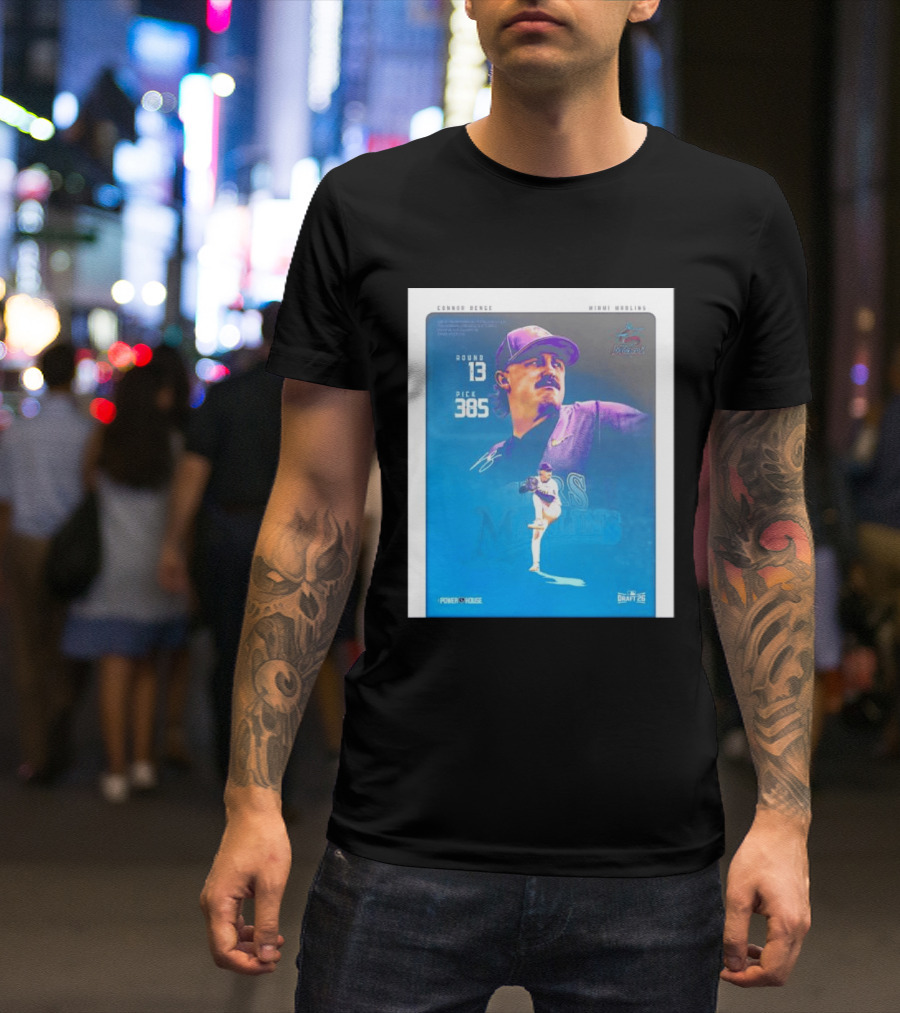 Connor Benge Miami Marlins Round 13 Pick 385 Draft 26 T-Shirt