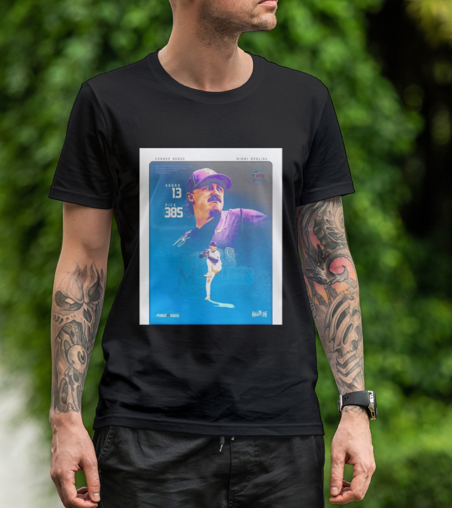 Connor Benge Miami Marlins Round 13 Pick 385 Draft 26 T-Shirt