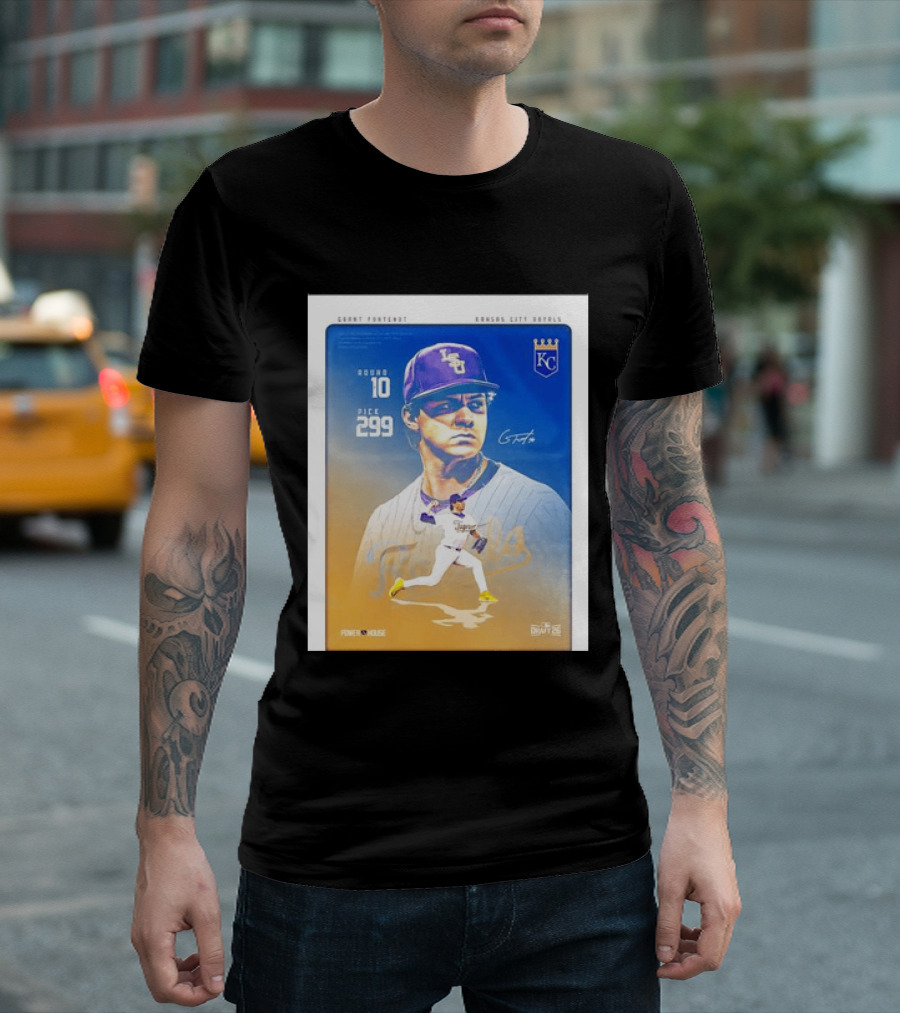 Grant Fontenot Kansas City Royals MLB Draft Round 10 Pick 299 T-Shirt