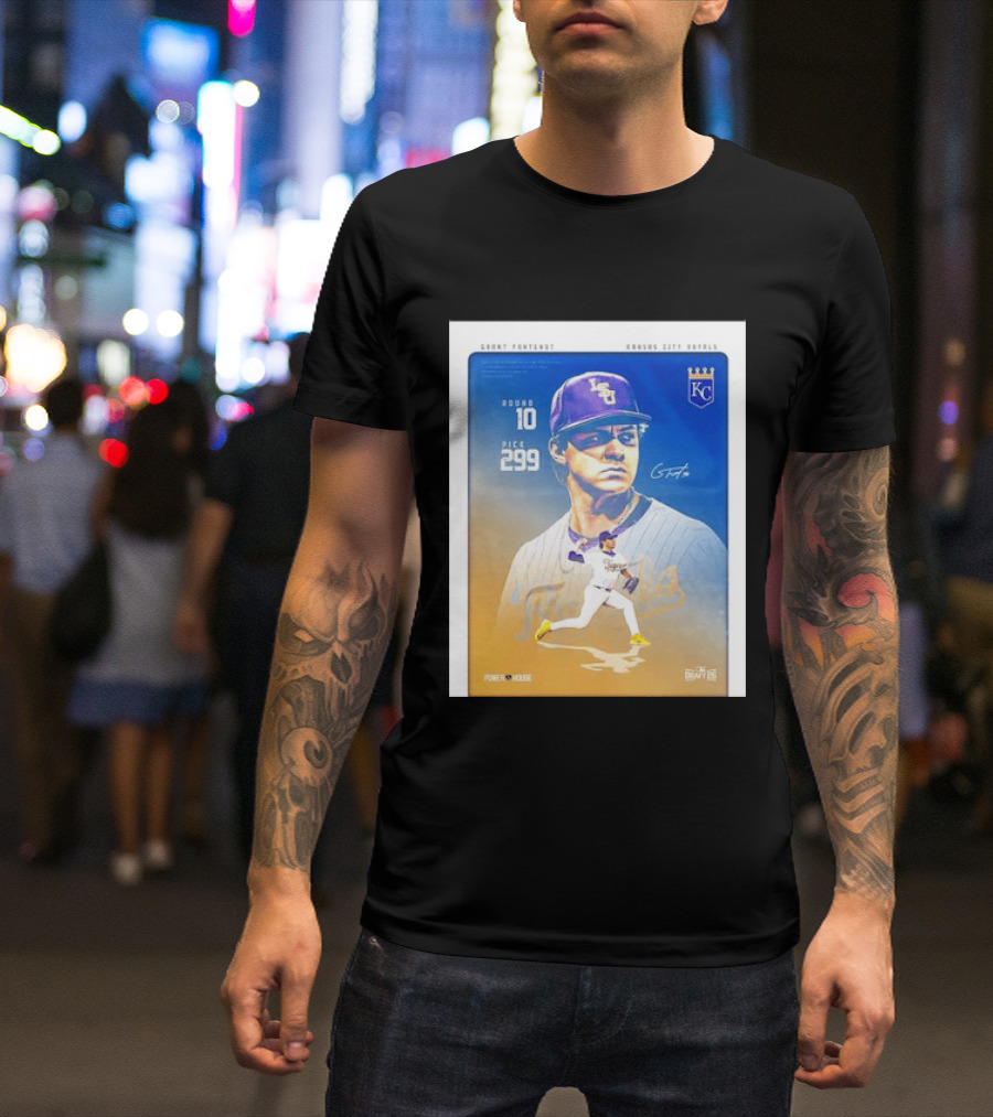 Grant Fontenot Kansas City Royals MLB Draft Round 10 Pick 299 T-Shirt