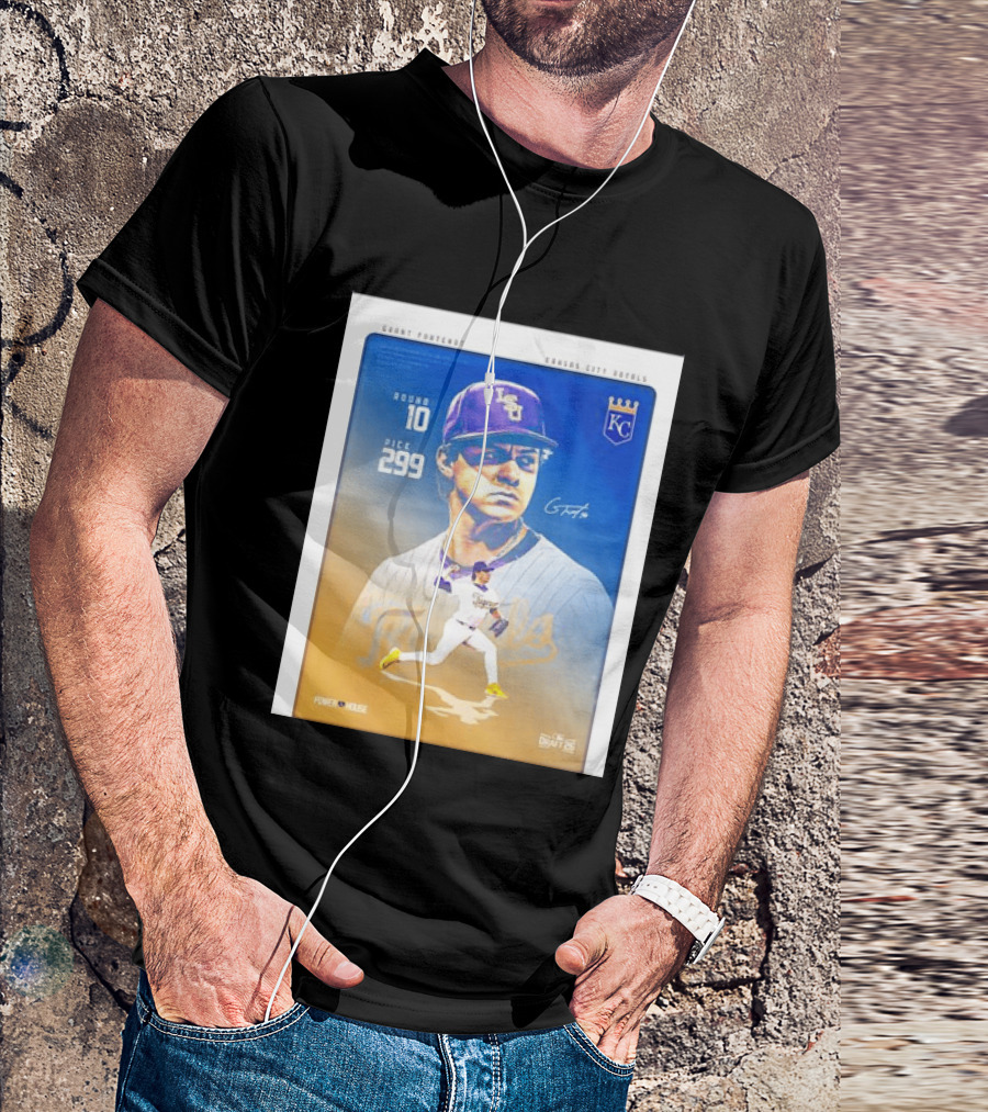 Grant Fontenot Kansas City Royals MLB Draft Round 10 Pick 299 T-Shirt