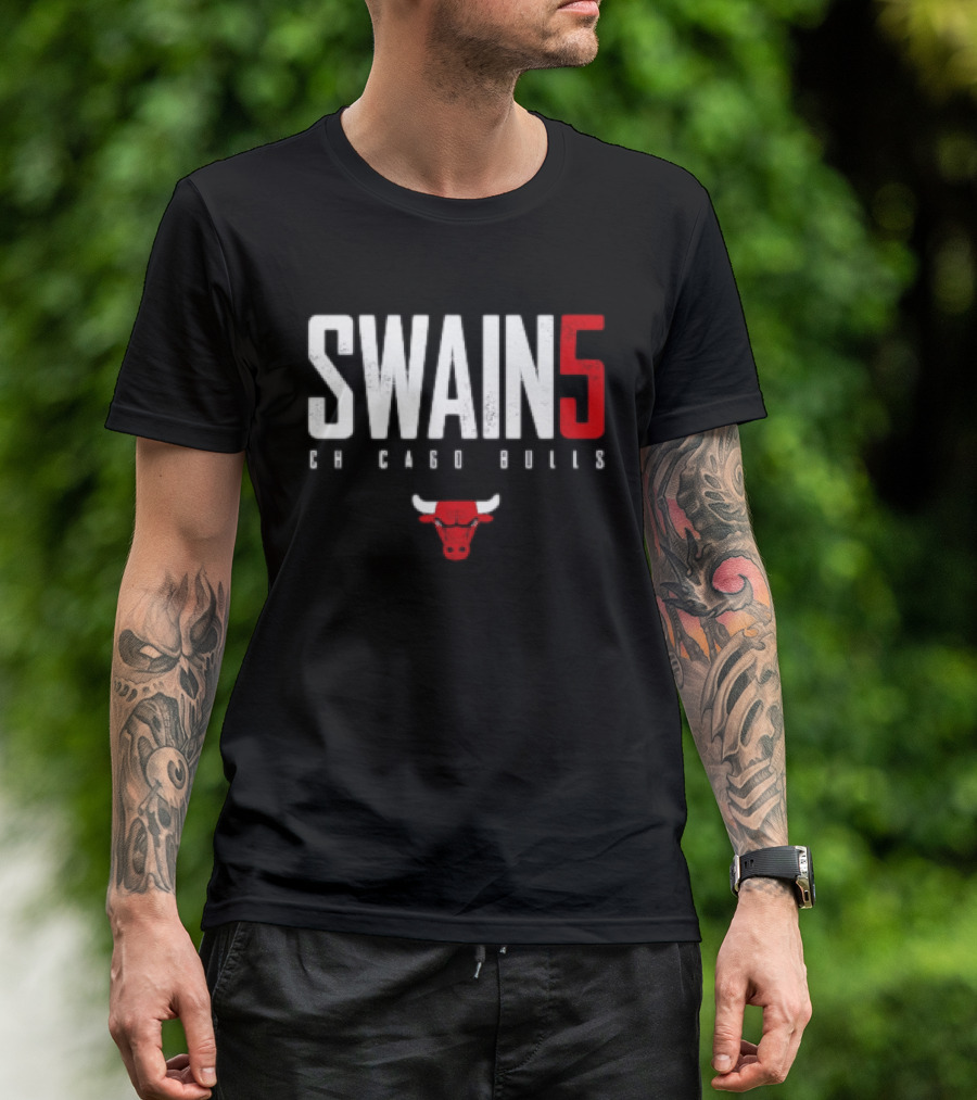 SWAIN 5 Chicago Bulls 23 Red Bulls T-Shirt