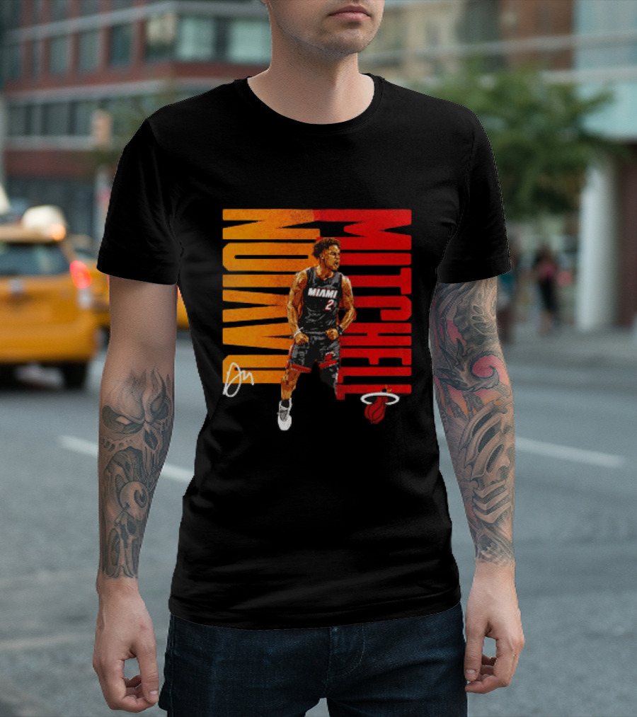 Davion Mitchell Miami Heat Number 2 Basketball Player T-Shirt