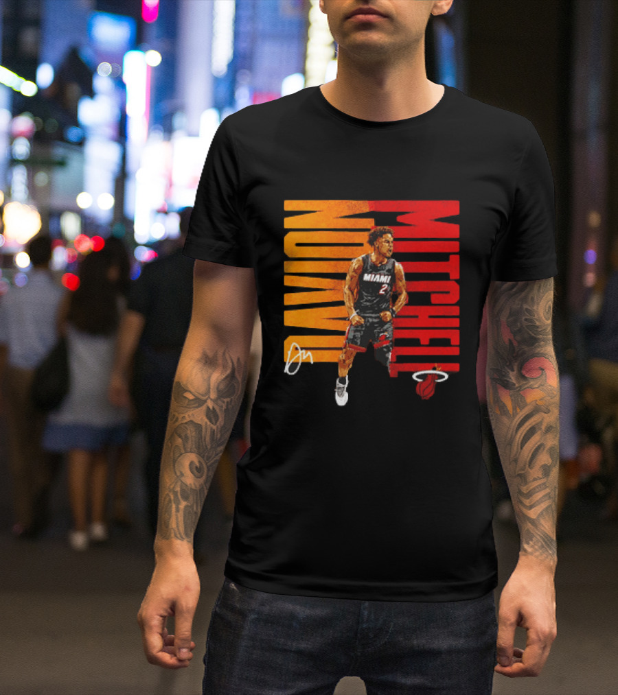 Davion Mitchell Miami Heat Number 2 Basketball Player T-Shirt