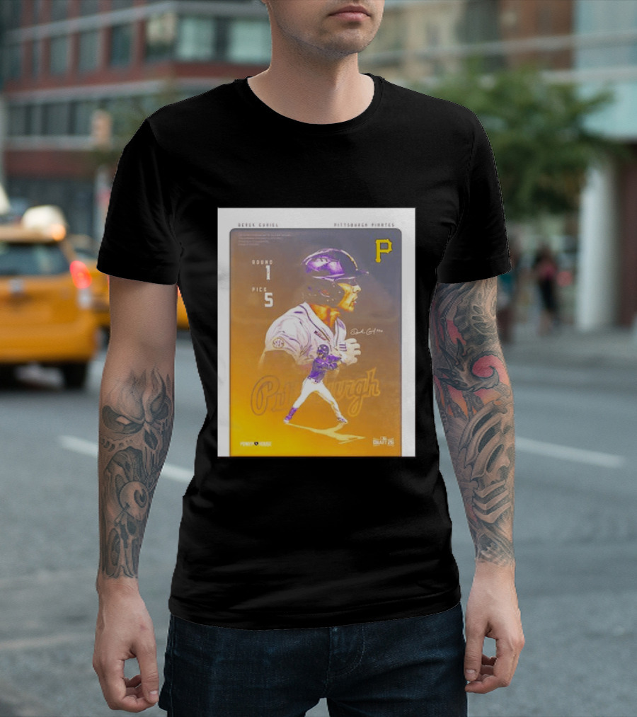 Derek Curiel Pittsburgh Pirates MLB Draft Round 1 Pick 5 Prospect 2026 T-Shirt