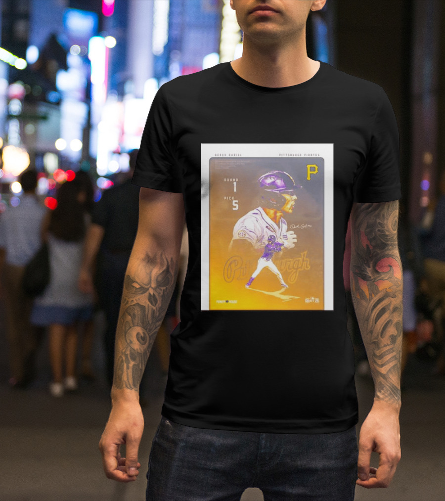 Derek Curiel Pittsburgh Pirates MLB Draft Round 1 Pick 5 Prospect 2026 T-Shirt