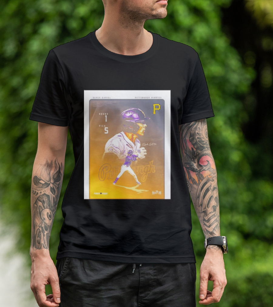 Derek Curiel Pittsburgh Pirates MLB Draft Round 1 Pick 5 Prospect 2026 T-Shirt