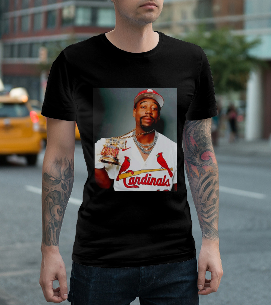 St Louis Cardinals Jordan Walker Champ Trophy Baseball T-Shirt