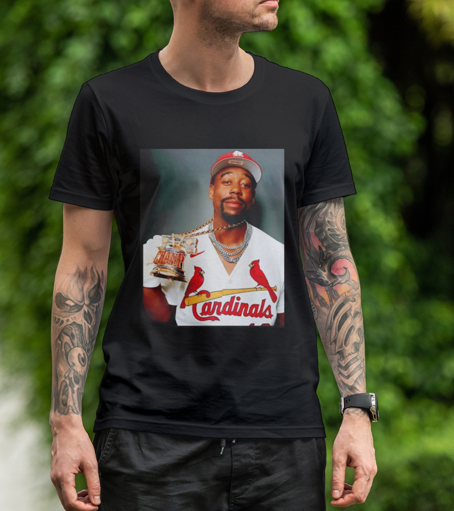 St Louis Cardinals Jordan Walker Champ Trophy Baseball T-Shirt