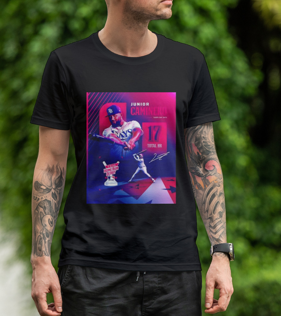Junior Caminero Tampa Bay Rays 17 Total HR Mobile Home Run Derby 2026 T-Shirt